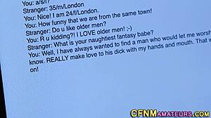 Blonde babe sucks stranger's cock in high definition CFNM scene