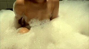 Perverted couple fucks in bubble bath!