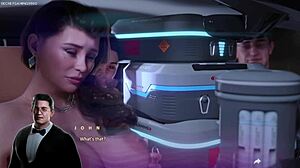 Незадоволена заварена мама чука играчката пред мъжа си в 3D хентай игра