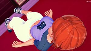 Gwen is excited to play with a big cock and tease her tits in this adult version.