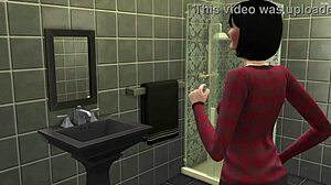 Japanese stepmom catches stepson masturbating then fucks him