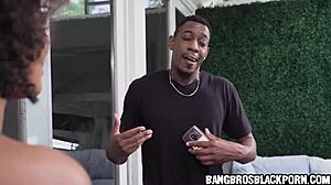 Black Babe CAUGHT Her Friend's BF MASTURBATING With BIG COCK!