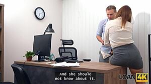 Naughty boss Antonia Sainz disciplines clerk with office action as a lesson