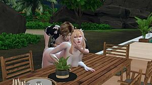 in this 3d horny sims day at sulani, the couple engages in rough missionary and handjob leading to creampie.