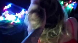 His Christmas gift to the blonde beauty