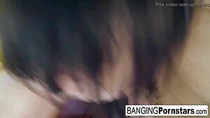 Pornstars fuck for fun as he cums in her