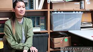 Asian cop gives blowjob during theft talk!