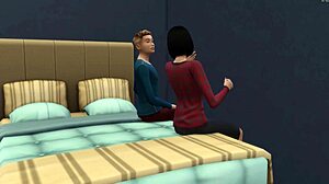 Japanese stepmom catches stepson masturbating then fucks him