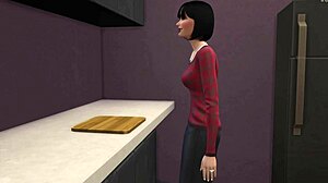 Japanese stepmom catches stepson masturbating then fucks him