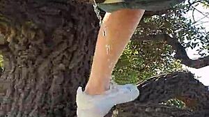 i'm peeing from a tree in the gral paz, feeling so free and beautiful