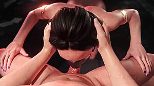 Kitana gives deadly blowjob to Bulging Senpai in hardcore scene