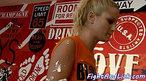 i watched these wrestling babes lick each other's pussies in 69, fingering and all