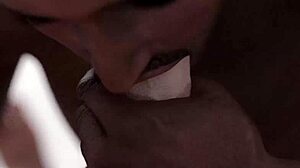 Does the black man suck that big white dick?