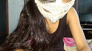 best ever indian girlfriend gives handjob blowjob with deepthroat gagging in hindi audio