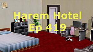 Harem Hotel 419: Cute Curvy Anime Girl In Sexy Outfit