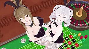 kusuha mizuha and cagalli in intense lesbian play