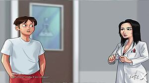 damn, teacher in summertimesaga shocked by my huge cock size