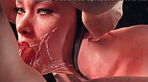 Kitana gives deadly blowjob to Bulging Senpai in hardcore scene