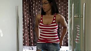 Real ethnic teen 18+ tit fucks in hardcore action. Watch her bend over for more!