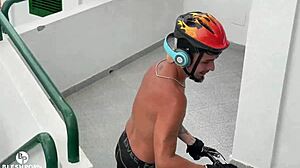 Bikers Feel Ecstasy Riding Big Cock in Bareback Threesome with Leo Bulgari and Xisco.