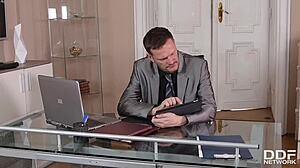 Angel Wicky's feet get fucked hard