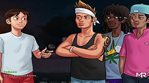 damn, teacher in summertimesaga shocked by my huge cock size