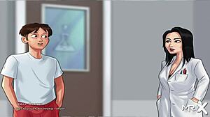 damn, teacher in summertimesaga shocked by my huge cock size