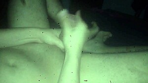 Gay guy cums on feet in casual scene