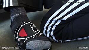 Stretching his ass hard with bareback fucking and cum.