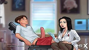 damn, teacher in summertimesaga shocked by my huge cock size