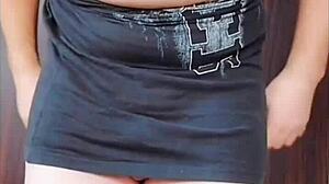 Twerking big white ass crossdresser rides in homemade scene