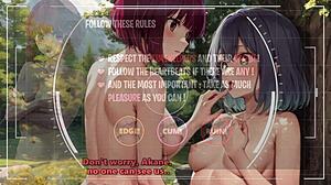 Unexpected Threesome with Kana and Akane in Hentai Love Story!