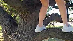 i'm peeing from a tree in the gral paz, feeling so free and beautiful