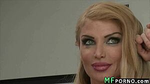 Taylor Wane, the sexy milf, takes that big black dick hard in her first scene.