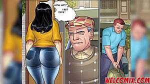 Old Man Pops In As Unwelcome Cartoon Guest!