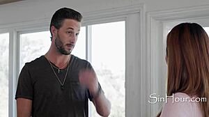 vacuum breaks, voices ache, her pussy quakes as lucas frost fucks nicole doshi rough