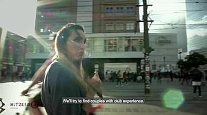 skinny german couple fucks on street camera