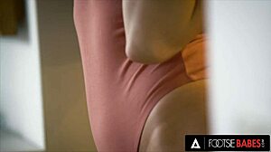 college girl leanne lace gets footjob from kristof cale