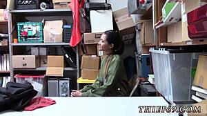 Asian cop gives blowjob during theft talk!