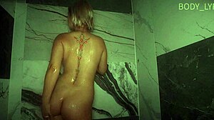 stepbrother spied on his stepsister in the shower and then fucked her hard