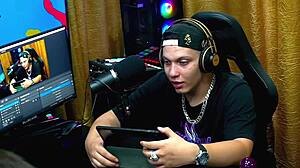 Husband lets friend fill wife's pussy in sheer red