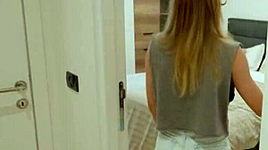 The slutty neighbor came for my big cock and got cum on her pussy - marimoore