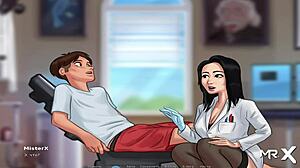 damn, teacher in summertimesaga shocked by my huge cock size