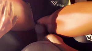 3d hentai animation sex with an athlete
