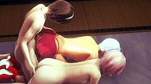 Three Sissy Crossdress Femboys Engage In Intense Threesome With Creampie In Japanese Asian Manga Anime Game Porn Gay