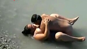a lucky voyeur spots bbw mermaid on the beach
