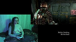 Bold Play Through Naked Deadspace Part 3 Featuring Brunette With Long Hair.