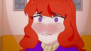 Red-Haired Daphne Strips In The Toilet For A Stranger