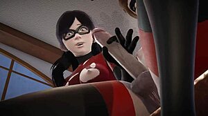 I wach Violet Parr get creampied by Helen in double futa sceen