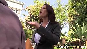 busty cougar tiffany mynx in interracial scene